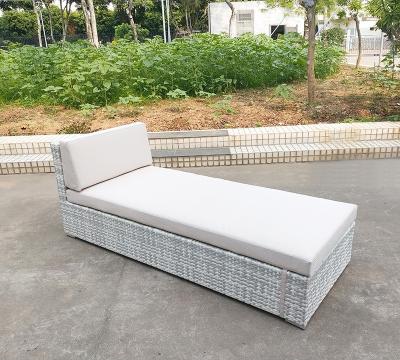 China 2022 Modern Luxury Outdoor Sun Lounger Beach Folding Pool Chair Sofa Aluminum Rattan Furniture for sale