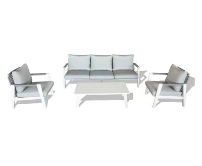 China Modern Aluminum Outdoor Furniture KD Aluminum Sofa Set New Design Storage for sale