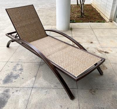 China Modern Outdoor Furniture Patio Folding Bed Chaise Pool Chair Sun Aluminum Sofa for sale