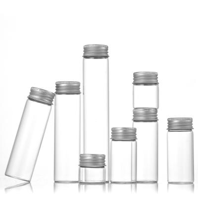 China Manufacture And Wholesaler 25ml Clear Tubular Glass Vial With Aluminum Screw Cap for sale