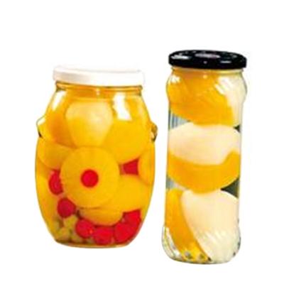 China Yellow Pineapple Fresh Material Cherry Canned Mix Multi Fruit Healthy Easy Open Lid Peach Pear Fruit for sale