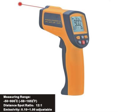 China 900℃ Gun Type Digital Portable Laser Infrared Thermometer Hygro Thermometer IR900 for sale