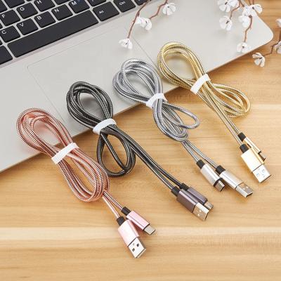 China Wholesale MP3/MP4 Player 3 In 1 Metal USB Charging Cable For Iphone Fast Charging Data Cable for sale