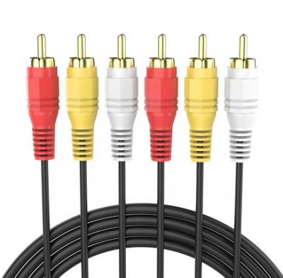 China Best Price Hot Selling High Quality 3 RCA 3RCA To 3 RCA Cable 1.5m AV To 3 RCA AV Cable For CCTV Audio for sale