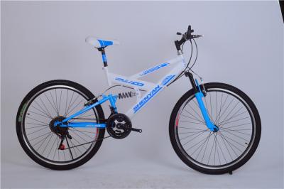 China Cheap price OEM customized logo 21 speed hi ten steel mountain bike for travel with dual suspension for sale