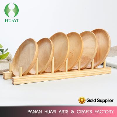 China Wholesale Price Viable Popular Display Wooden Dish Rack for sale