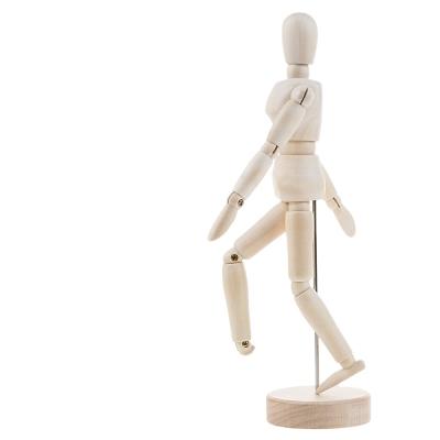 China 100% material+ Adjustable Wooden Wood Mannequin 12inch Metal Mannequin Student Model Drawing for sale