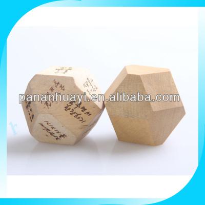 China Europe Polygon Wood Beads Regular 14-Sides Polyhedron for sale