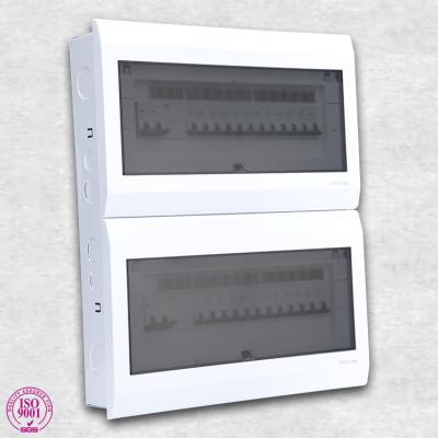 China PC+Metal+Copper BOGE high quality double door metal base power 32 way rccb mcb electrical distribution box for sale