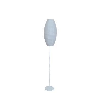 China Minimalist lantern-shaped paper floor lamp with round base for sale