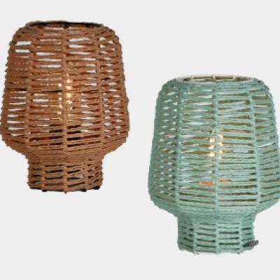 China Modern Natural Rattan Bamboo Waving Table Lamp For Living Room for sale