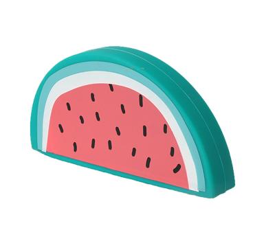 China Fashion Silicone Coin Purse Christmas Fruit Watermelon Shaped Wallet Locking Buckle Purse For Key/Phone/Coin for sale