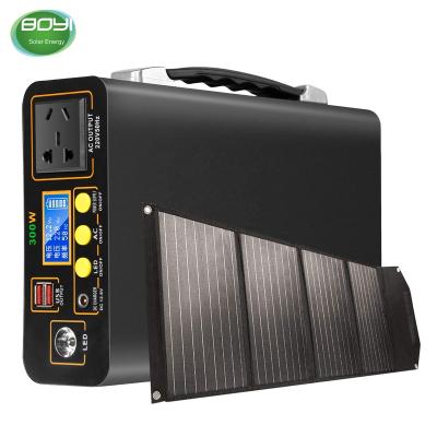 China Best Portable Flashlight Power Station With Inverter Solar Panels 300w for sale