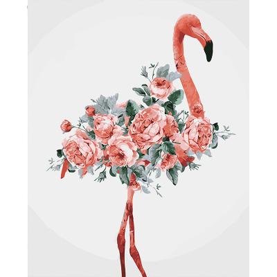 China High Quality Realistic Number Oil Painting Nordic Style Filled Painting Flamingos Filled Hand Painting For Sale for sale