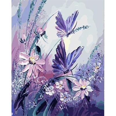 China Custom Butterfly Wall Art Decor Realistic Handmade Abstract Beautiful Oil Painting On Canvas Set for sale