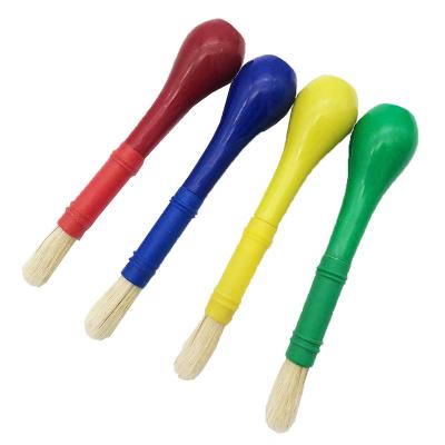 China 2021 Oil Painting Amazon Art Brush Watercolor Brush Ball Handle 4pcs Colorful Bristle Painting Brush for sale