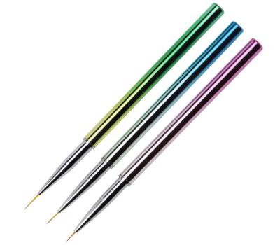 China NAIL Factory Wholesale Metal Handle Nail Art Drawing Pen 3pcs Set Nail Paintings for sale