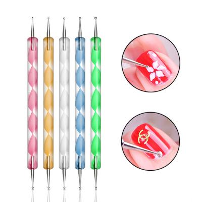 China NAIL Spiral Crystal Brush and Acrylic Nail Carving Brush Beauty Tool for Nail Art for sale