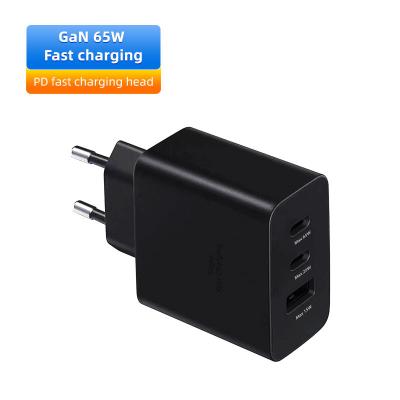 China Dual Port Wholesale KC ETL UKCA PSE SAA Laptop Charger AC 65W Quick Type C PD USB GaN Charger With QC 4.0 3.0 Fast Charge EU US UK AU Plug for sale