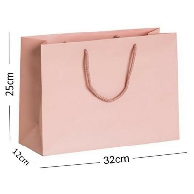 China Recyclable Factory Customized Jewelry Cosmetics Shape Corrugated Paper Printing Logo Handle Paper Bag Private for sale