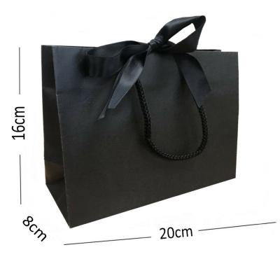 China Wholesale Custom Recyclable Supplier Logo Kraft Paper Small Paper Bags For Jewelry And Cosmetics Store Packaging for sale