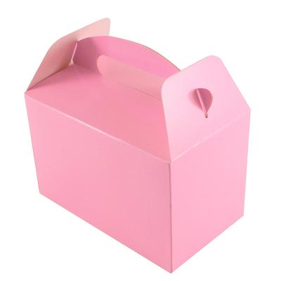 China Free Sample Recyclable Factory Customized Logo Private Kraft Paper Coated Foldable Soft Packaging Box With Handle for sale