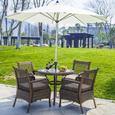 China Outdoor one table and four chairs restaurant table and chair sets multifunctional aluminumchairs tables with CE certificate for sale