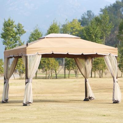 China Durable large size cast iron luxury cheap garden pavilion gazebos outdoor modern gazebo for sale