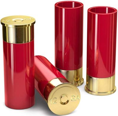 China 12 Gauge Shot Glass Not Placed 4 Shell Shaped Shot Glasses Bullet Cup 12 GA Shot Galss for sale