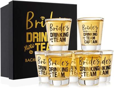 China Team Shot Glasses Bachelorette Party Drinking No Gifts Bridesmaid Bride Favors - The Bride Tribe for sale