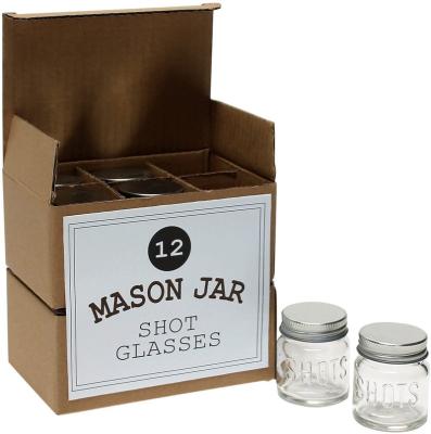 China No set of 12 with leak proof lids - great for shots, drinks, favors, candles and crafts Mason Jar 2 oz shot glasses for sale