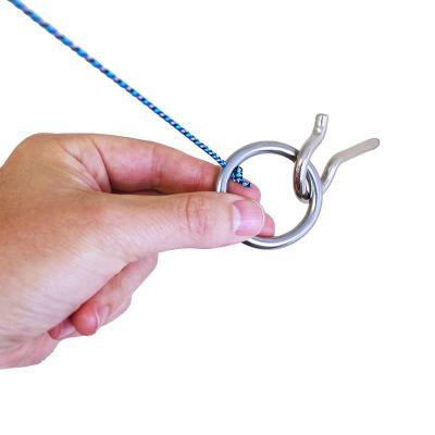 China Hook and Ring Swing DIY Kit Stainless Steel Hardware and Nylon String Ring Toss Game Indoor Outdoor for endless hours of fun 7x3.5x1.8cm for sale