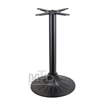 China Easy Installation Trumpet Design Iron Round Bases For Glass Table for sale