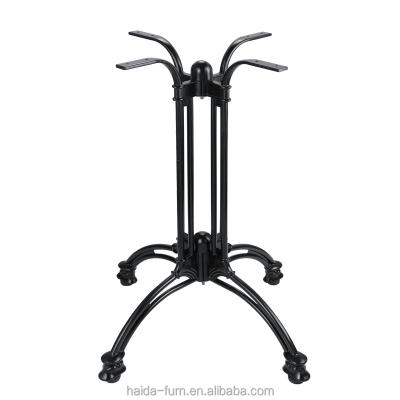 China Rustproof High Quality Black Metal Dining Table Legs From Cast Aluminum for sale