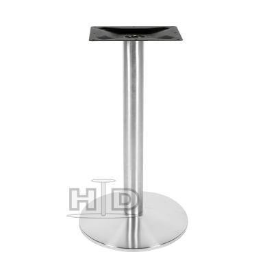 China Easy installation round silver brushed stainless table leg for sale