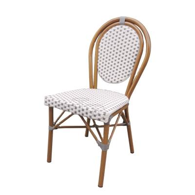 China Water Resistant Stackable Garden Hot Selling Wicker Rattan Dining Furniture Outdoor Chair for sale