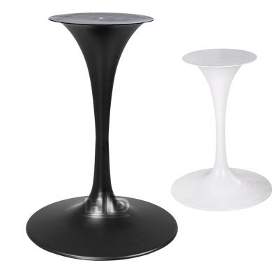 China Easy Installation Large Leg Modern Metal Table Steel Black White Tulip Base Trumpet Table Tulip for sale