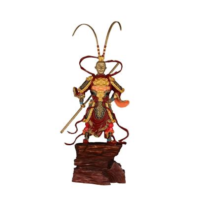 China Anniversary Desktop Ornament Contemporary Design Metal Figure of Sun Wukong for sale