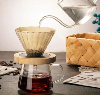 China Portable Reusable Smart Glass Filter Pour over Coffee Tea Dripper for Travel and Camp for sale