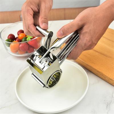 China Handheld Stainless Steel Multi-Functional Grater 4 Swappable Drums for Cheese and Vegetables for sale