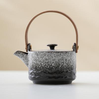 China Small Household Tea Pots Kettles Sustainable Ceramic Kung Fu Teapot with Lifting Beam for sale