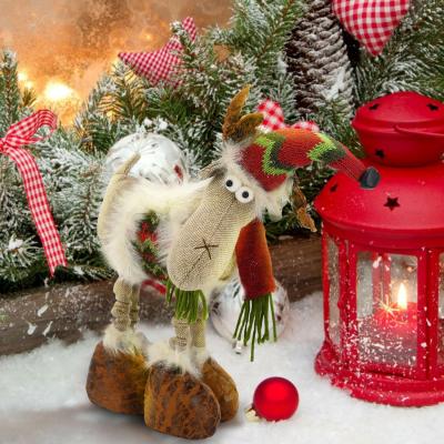 China Polyester Stuffed Animal Tree Santa Snowman House Shape Box Bag 2023 Christmas Item for sale