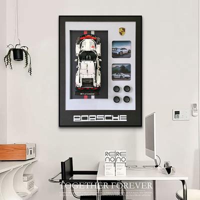 China Customized Modern Sports Cars Luxury House Models Building Block Wall Display Frame for Home Office for sale