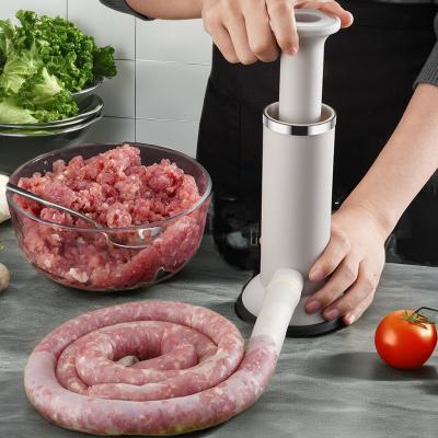 China Stocked Manual Sausage Meatball Maker Plastic Sausage Stuffer Shrimp Slip Preparation for sale