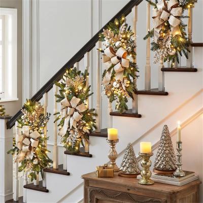 China Hexagon Christmas Wreath for Door Staircase Elegant Christmas Decoration for sale