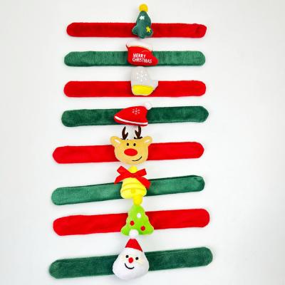 China Christmas Ball Tree Ornaments Plush Slap Bracelet Toy Must-Have for Children's Gifts for sale