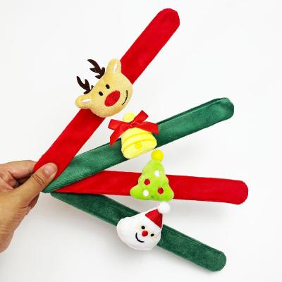 China Christmas Kids Toy Plush Slap Band Bracelet in Customized Color for Party Supplies for sale