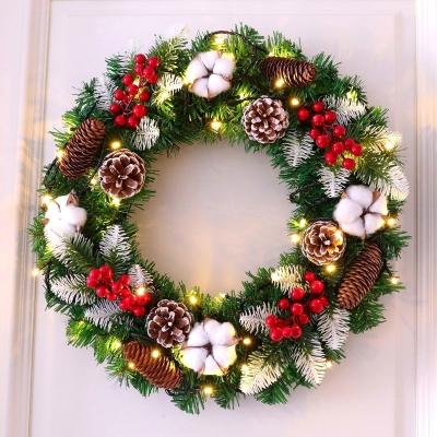 China Christmas Door Hanging Party Decorations Luxurious Custom PVC Red Berry Garland Wreath for sale