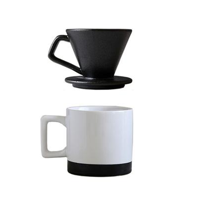 China European Coffee Filter and Ceramic Mug Set Classic Design Capacity 450ml Customizable for sale