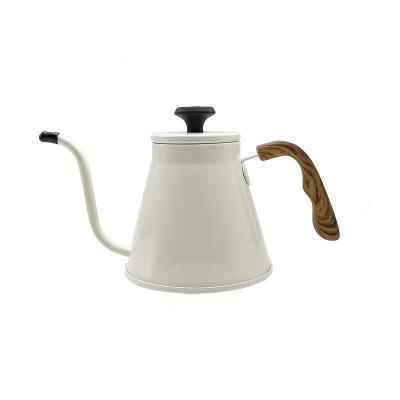 China Stainless Steel Hand Brewer Pour over Coffee Kettle with Gooseneck Design Metal Body 1 Set for sale